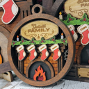 Ornament  Fireplace Family Ornament  and Sign– Handcrafted in the Outer Banks
