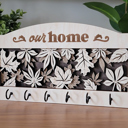Interchangeable w Leaves insert  Interchangeable Key Hanger | Seasonal Holiday Wall Organizer | Handmade Birch Key Holder OBX