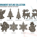 Angel Handmade Outline Christmas Ornaments | Baltic Birch Angel, Reindeer, Santa, Snowflake, Tree & Snowman | Pattern Ply or Stained