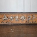  Personalized Holiday Line Art Signage Handcrafted Baltic Birch | OBX Made Christmas Mantel Décor | Minimalist Wood Christmas Sign