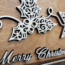  Personalized Holiday Line Art Signage Handcrafted Baltic Birch | OBX Made Christmas Mantel Décor | Minimalist Wood Christmas Sign