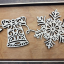  Personalized Holiday Line Art Signage Handcrafted Baltic Birch | OBX Made Christmas Mantel Décor | Minimalist Wood Christmas Sign