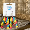  Hand Painted Turkey Dangle Earrings 