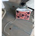 Patriotic Red White Blue Stars Stripes Beaded Coin Purse