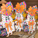  Bright Pop Ghost Girl Door Hanger Sign Hand painted 