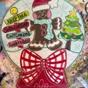  Hand-Painted Gingerbread Snow Globe Door Hanger | Christmas Holiday Sign | Candy Cane, Tree & Santa’s Workshop | 18" or 22" Baltic Birch