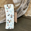  Nativity Scene Hair Claw | Handmade in OBX | Light Blue Neutral Print