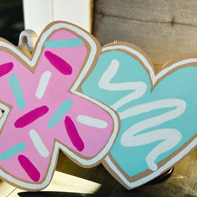 Hand-Painted Sugar Cookie XO Door Hanger – Valentine's Day Decor - Valentine's Day Party Prep 1/13-1/19th