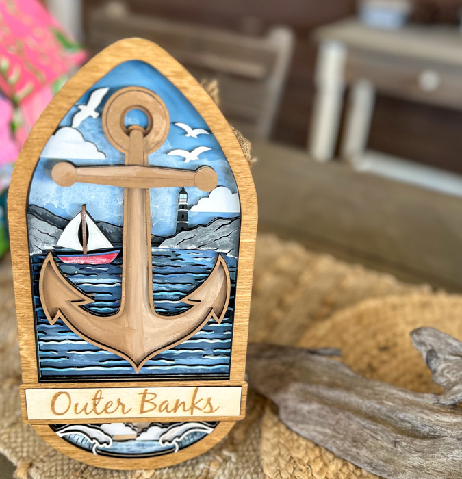 Layered Anchor Custom Home Décor Sign