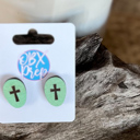  The Lord is My Shepherd Dangle and Stud Earrings, Cross Earrings, and Lamb Earrings