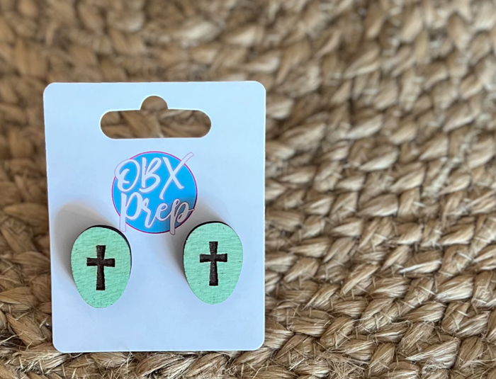 The Lord is My Shepherd Dangle and Stud Earrings, Cross Earrings, and Lamb Earrings