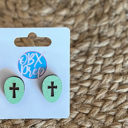  The Lord is My Shepherd Dangle and Stud Earrings, Cross Earrings, and Lamb Earrings