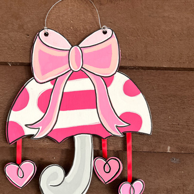 Hand-Painted Valentine's Day Umbrella Door Hanger – Sweet & Charming! 💕☔ - Spring Refresh