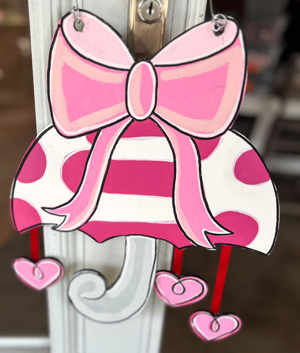 Hand-Painted Valentine's Day Umbrella Door Hanger – Sweet & Charming! 💕☔ - Spring Refresh