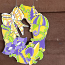  Hand-Painted Mardi Gras King Cake Door Hanger – Festive & Fun
