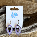 Purple Handmade Spring Pastel Leaf Cutout Earrings – Lightweight & Chic! 🌸✨