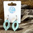 Blue Handmade Spring Pastel Leaf Cutout Earrings – Lightweight & Chic! 🌸✨