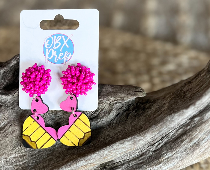 Handmade Pencil & Heart Dangle Earrings – Fun & Teacher-Approved! ✏️💕