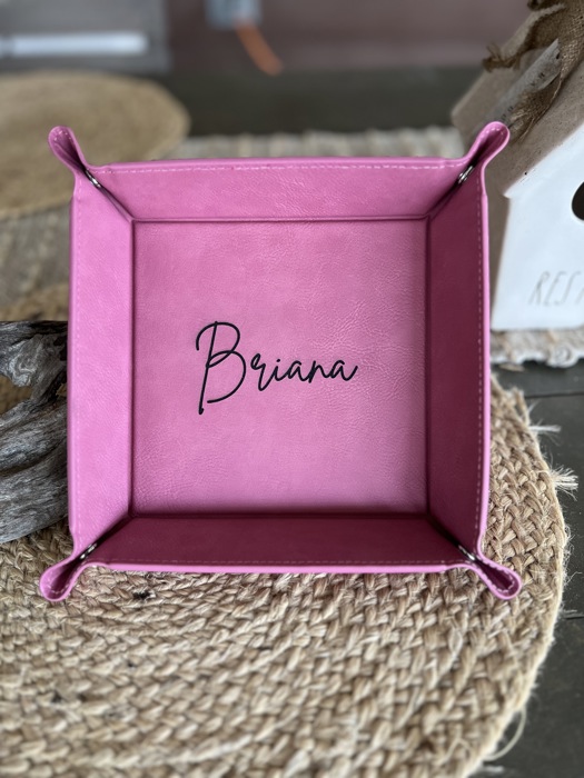 Personalized Pink Snap-Up Valet Tray – Elegant & Functional ✨💖