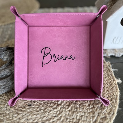 Personalized Pink Snap-Up Valet Tray – Elegant & Functional ✨💖