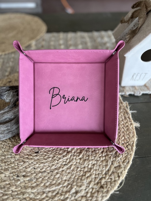 Personalized Pink Snap-Up Valet Tray – Elegant & Functional ✨💖