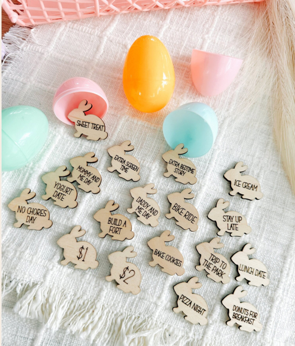 Easter Bunny Wooden Tokens – Fun & Memorable Easter Surprises! 🐰🌸