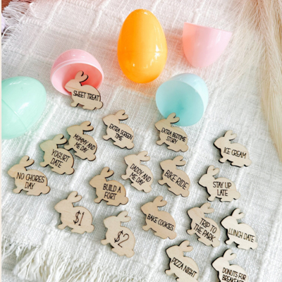 Easter Bunny Wooden Tokens – Fun & Memorable Easter Surprises! 🐰🌸