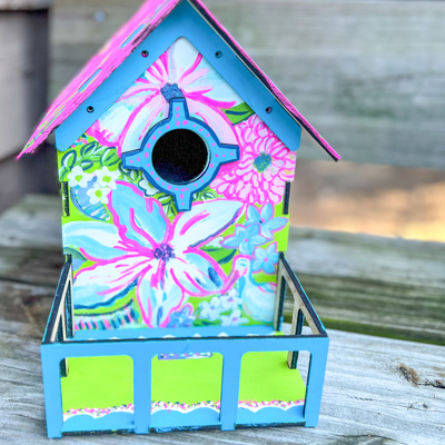 Handmade Coastal Prep Birdhouse – Outer Banks Inspired 🌊🏡🐦