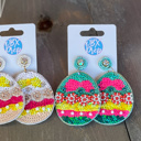  Easter Eggs Spring Dangle Sequin Earrings - Spring Previews