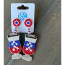  Patriotic Red White and Blue Cocktail Earrings