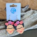  Frida Kahlo Hand-Painted Birch Wood Earrings – OBX Prep Exclusive