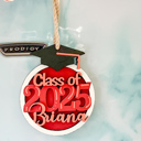  Custom Graduation Ornament – Personalized Name, Year & School Colors | Handmade OBX Keepsake Gift