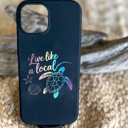  Sea Turtle Live Like a Local – Engraved Silicone Phone Case for iPhone 15