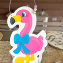  Flamingo Fun Hand-Painted Door Hanger – OBX Prep Exclusive