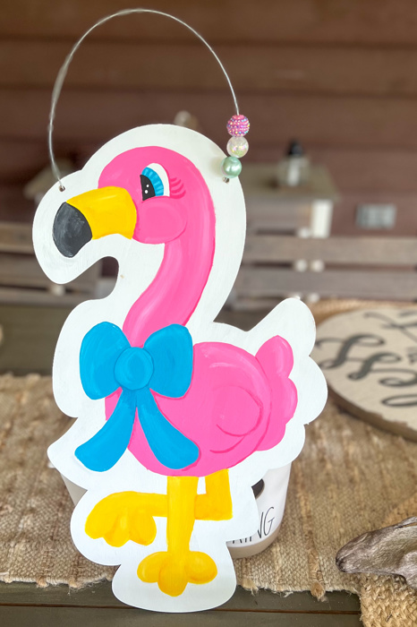 Flamingo Fun Hand-Painted Door Hanger – OBX Prep Exclusive