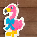  Flamingo Fun Hand-Painted Door Hanger – OBX Prep Exclusive