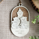 0 Adult Bears 1-15 Cubs Personalized Polar Bear Family Ornaments