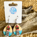 Hand Painted 3D Lighthouse Dangle Earrings - OBX Handmade Coastal Jewelry