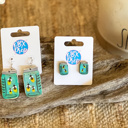  Firefly Jar Earrings – Hand-Painted Birch Wood in Stud or Dangle
