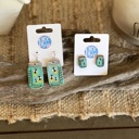  Firefly Jar Earrings – Hand-Painted Birch Wood in Stud or Dangle