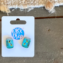  Firefly Jar Earrings – Hand-Painted Birch Wood in Stud or Dangle