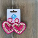  Seed Beaded Heart Drop Earrings Valentine's Day Earrings