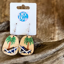  Adirondack Beach Scene Hand-Painted Earrings