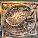  White Birch Coasters with 3D Turtle Engraving