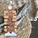  Custom Hand-Painted Family Road Sign Christmas Ornament – Personalized North Pole Style