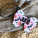  Spooky Coquette Personalized Halloween Bow Bag Tag – Custom Name, OBX Handmade