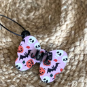  Spooky Coquette Personalized Halloween Bow Bag Tag – Custom Name, OBX Handmade