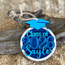  Custom Graduation Ornament – Personalized Name, Year & School Colors | Handmade OBX Keepsake Gift