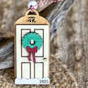  Personalized New Home Christmas Ornament – Hand-Painted Birch Wood