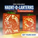 Haunt-O-Lanterns – 3D Pumpkin Light Boxes | Handmade Birch Halloween Décor | Spooky Tea Light Lantern with Faces or Haunted Scenes